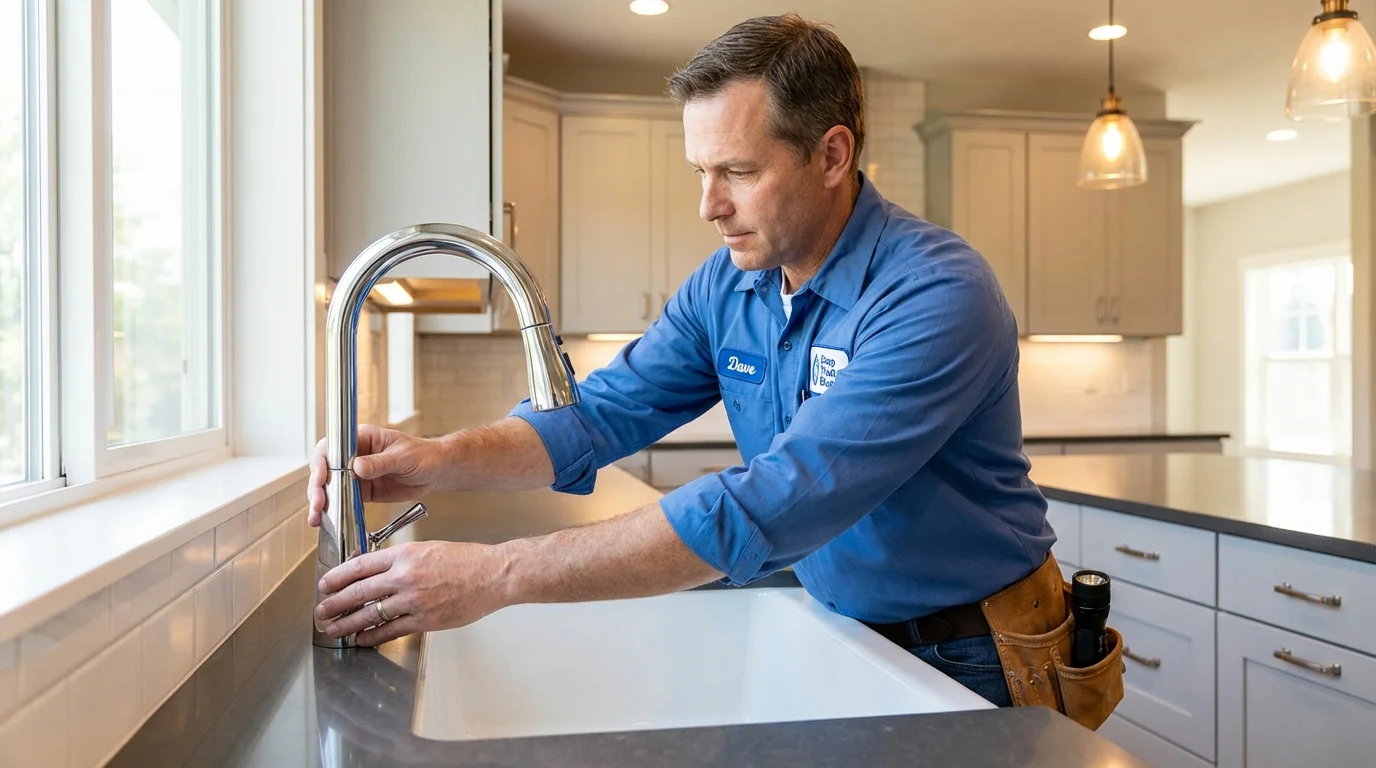 Kitchen faucet installation by Johns Plumbing LLC in Fulshear
