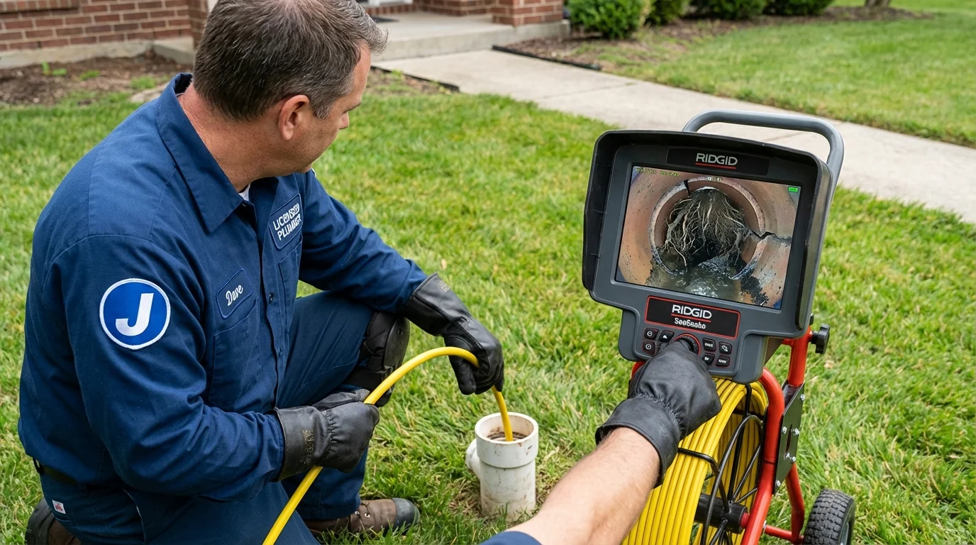 Sewer camera inspection being performed by Johns Plumbing LLC in Fulshear